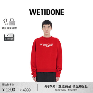 WE11DONE中性男女同款 logo徽标针织休闲毛衣外套