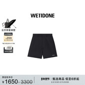 免费改裤 WE11DONE男士 经典 小LOGO休闲短裤 简约个性
