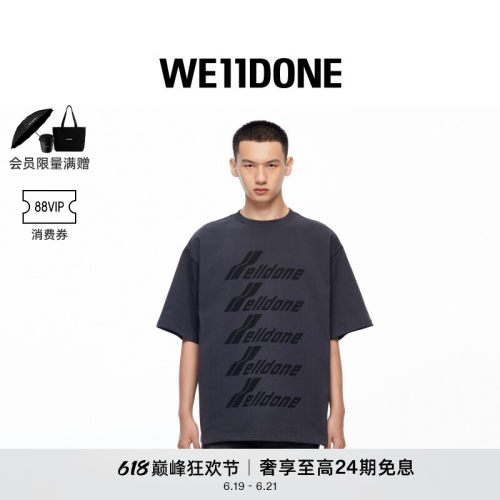中性短袖WE11DONE印花