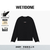 双LOGO饰带长袖 T恤休闲日常 WE11DONE26春季 男女同款 新品 7折