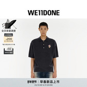 WE11DONE26春季 天使泰迪熊贴布针织POLO衫 新品 男女同款