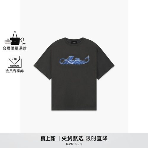 【新品85折】WE11DONE26夏季男女同款喷墨LogoT恤休闲潮流百搭