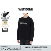 LOGO水洗长袖 WE11DONE男女同款 珍珠样式 T恤