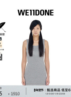 WE11DONE女士水钻样式平纹针织背心连衣裙