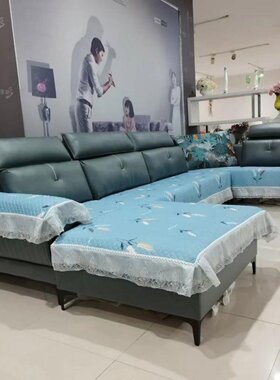 新品U沙坐垫拐双沙发套装四季通发垫4沙套型发双贵妃 用防滑沙 米