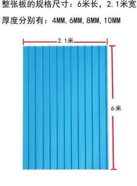 品中空pc阳光板透明雨棚耐力板隔热婚庆顶棚双层多层采光板5mmu.
