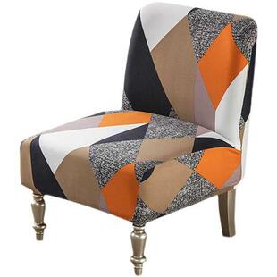 弹力印花折叠时尚家用酒店弹力椅子套保护罩无扶手单人沙发胖椅套