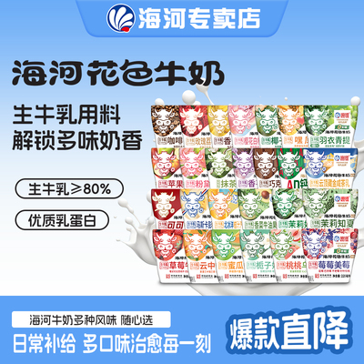 海河牛奶10袋20多种口味早餐奶