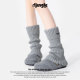 江狗针织堆堆袜套女中筒保暖长袜秋冬款 显瘦小腿袜腿套搭配小皮鞋