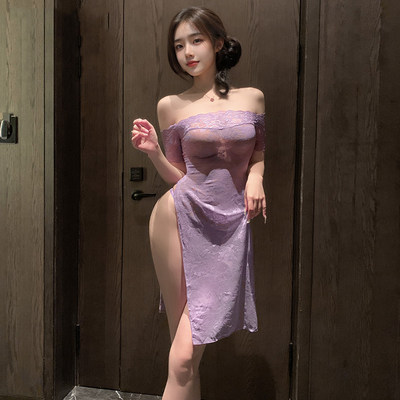 悄趣内衣床上性感大尺度情侣睡衣趣味袍擦边制服一次性情调黑丝袜