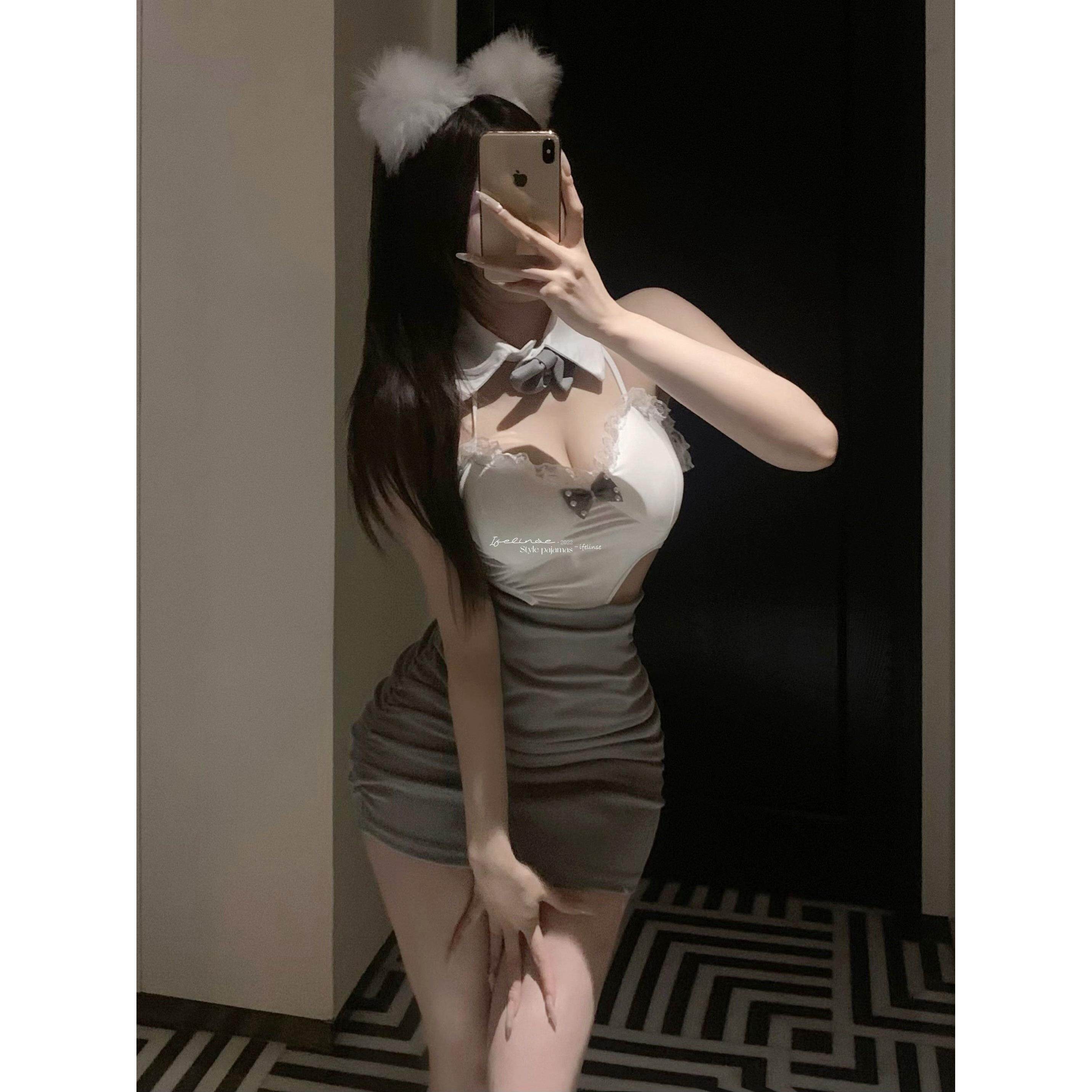 性感秘书制服女带胸垫cos睡衣qq内y制服情调小胸包臀衣服