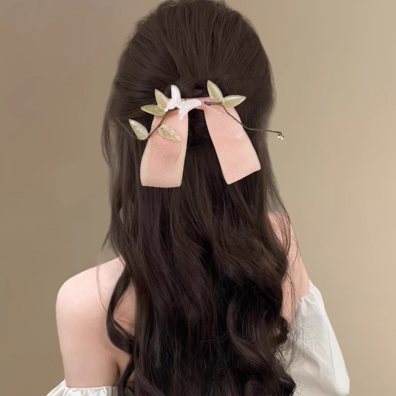 古风粉色蝴蝶结发夹女后脑勺2025新款顶夹发饰国风森系半扎发头饰,饰品/流行首饰/时尚饰品新,发饰,淘宝优惠券,粉丝福利购,淘宝优惠卷