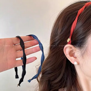 韩系螺旋细边发箍女2025新款高级感压发洗脸头箍春夏外出发卡头饰