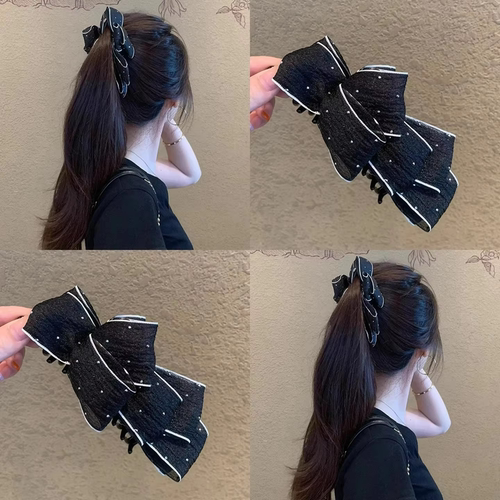 波点蝴蝶结香蕉夹发量多