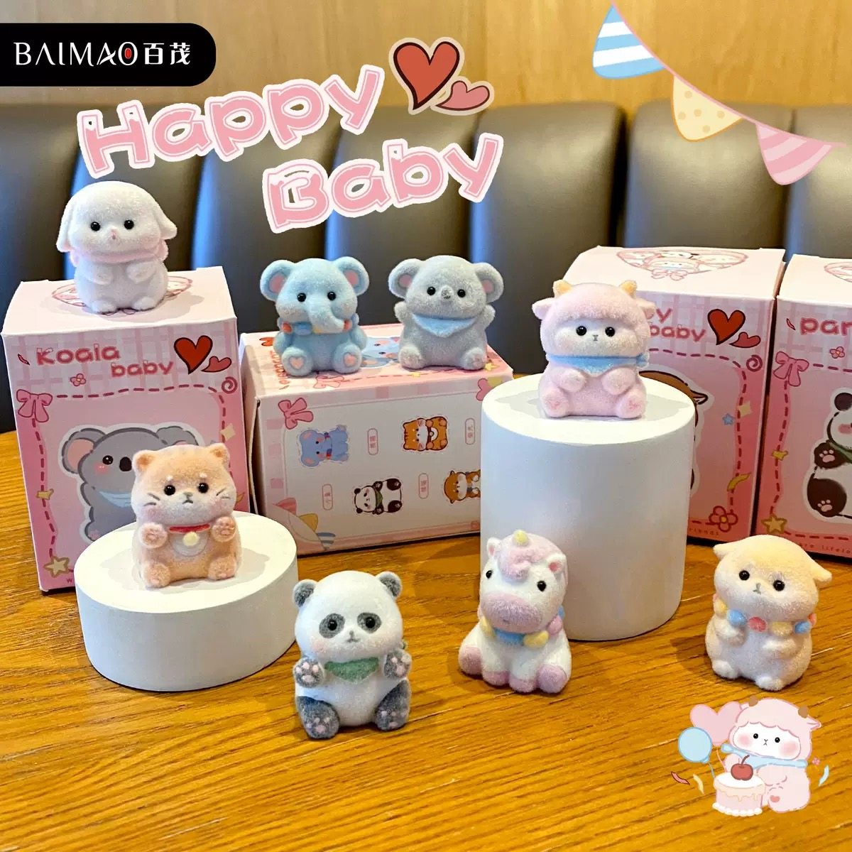 【萌宠小鼻嘎植绒树脂小摆件】百茂可爱精致公仔家居桌面装饰礼物,家居饰品,装饰摆件,淘宝优惠券,粉丝福利购,淘宝优惠卷