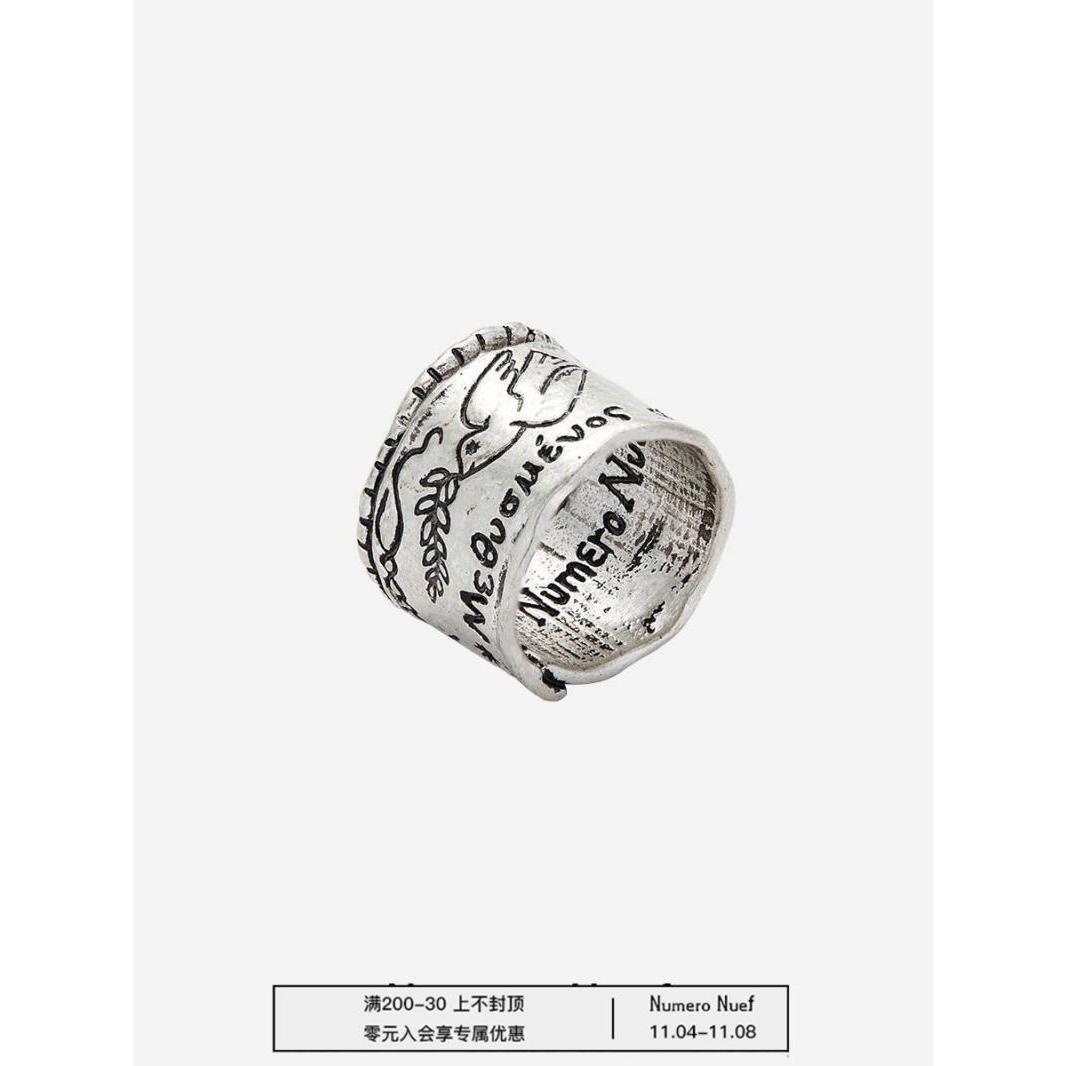 Riche comme Priam ”系列 希腊浮雕卷轴宽版闭口戒指