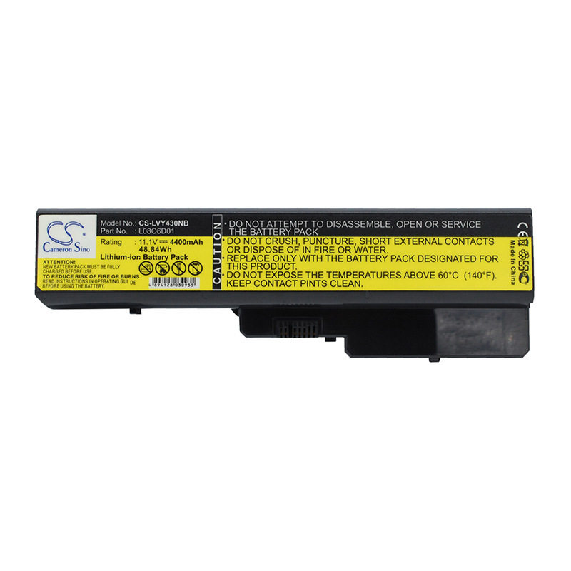 适用联想ideapad y430 v450 l08s6d01 l08o6d01笔记本电池4400mah