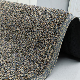 入门地垫黄灰加厚丝圈地垫商用地毯定制印字压边进门地垫2026新款