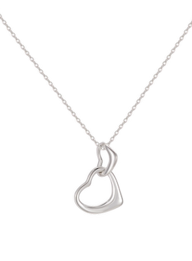 阿吉豆AJIDOU项链女ins风时尚镂空爱心吊坠专柜同款锁骨链颈链