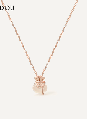 阿吉豆925银钱袋子项链招财转运