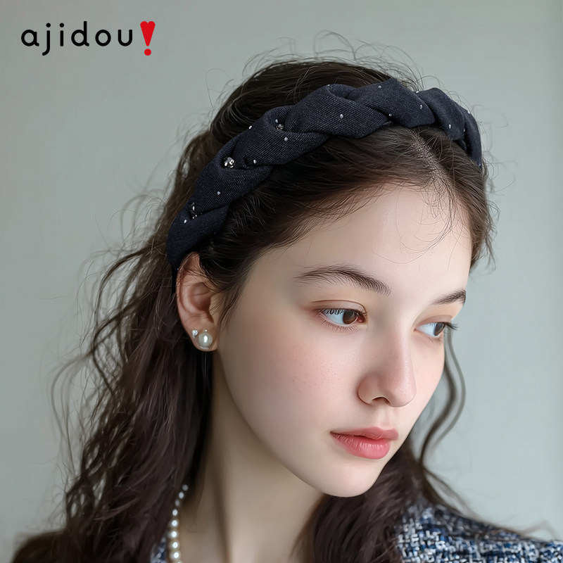 阿吉豆AJIDOU发箍女款齿梳头箍防滑高颅顶发箍轻奢发卡高级感发饰