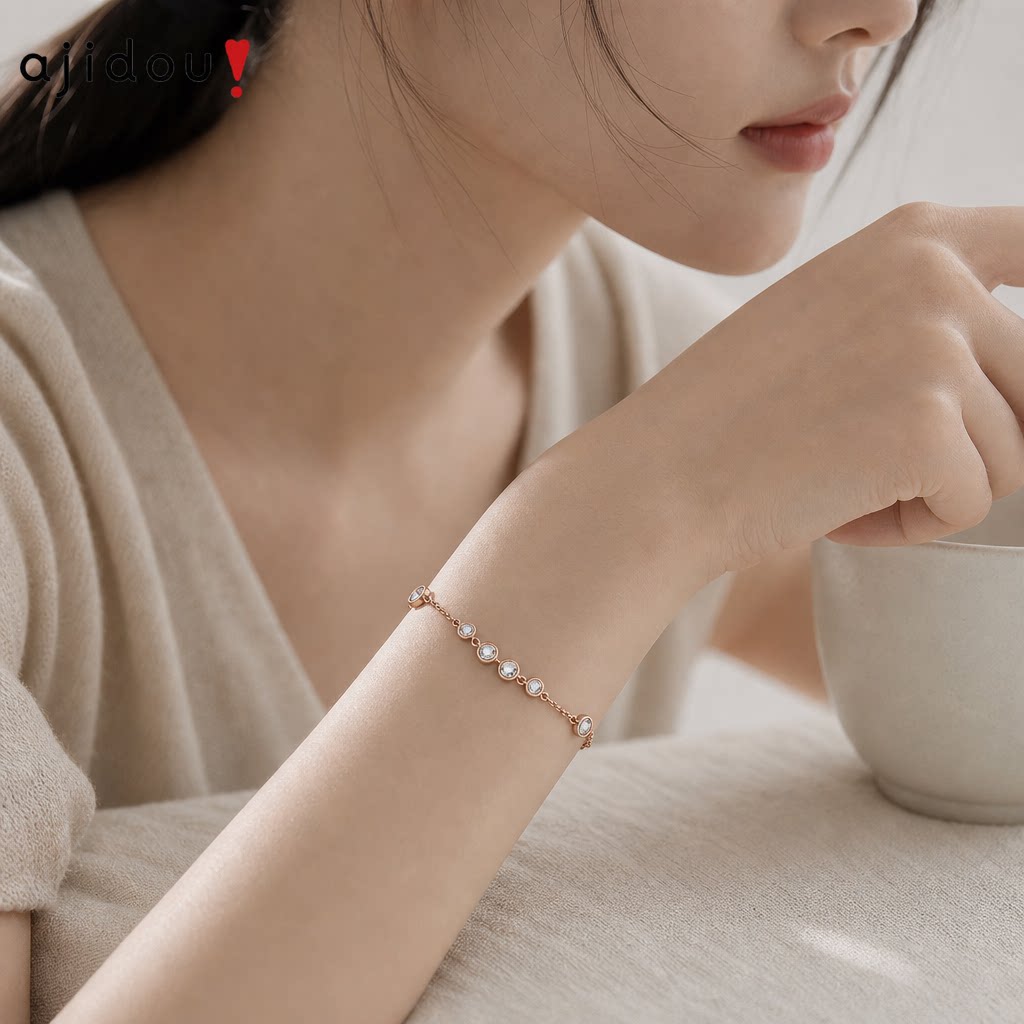 阿吉豆AJIDOURemix仿水晶手链手镯女士时尚配饰百变魔链饰品