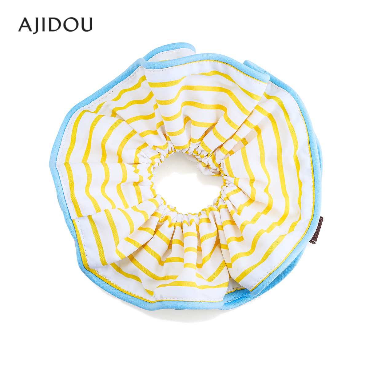 阿吉豆AJIDOU发圈黄色条纹发饰品