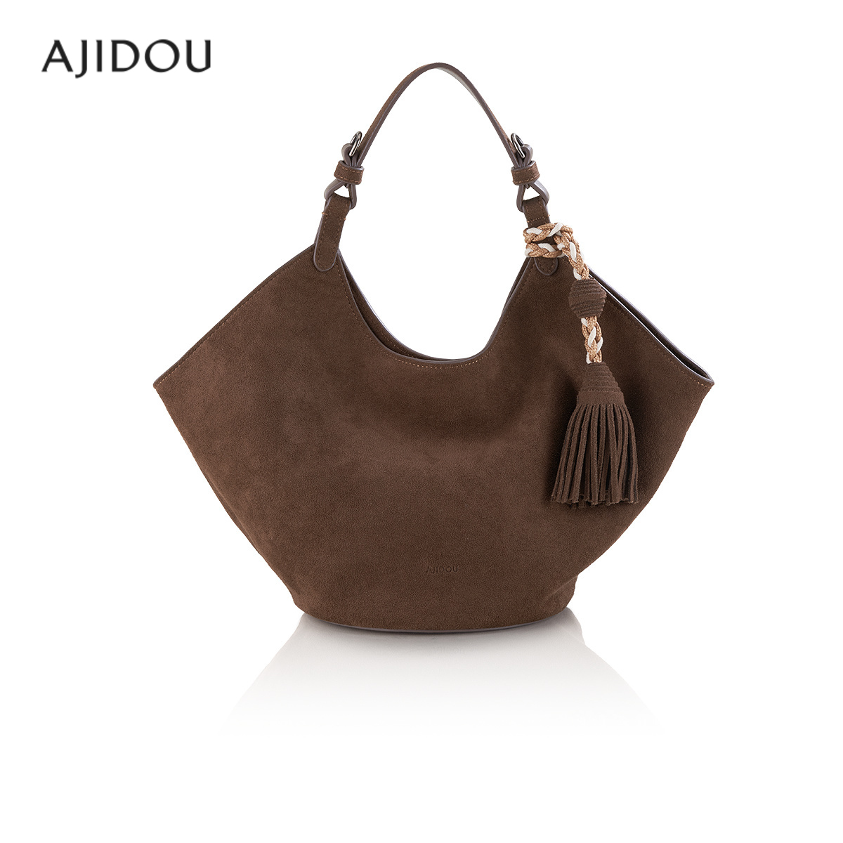 阿吉豆AJIDOU手提包刺绣游牧包包产品包系列小众轻奢手提包配饰
