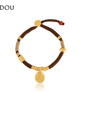 AJIDOU阿吉豆玄马迎福系列中式绳结手串手链