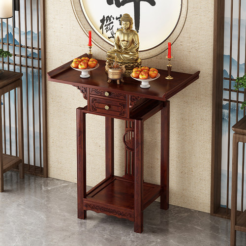佛龛新中式立柜财神爷柜供桌佛台家用香案佛像关公菩萨贡桌供奉台