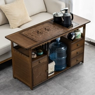 Nhà di động bàn trà bàn trà phòng khách gỗ nguyên khối bàn cà phê nhỏ xe đựng trà ban công kung fu pha trà ấm đun nước tích hợp tủ ban tra