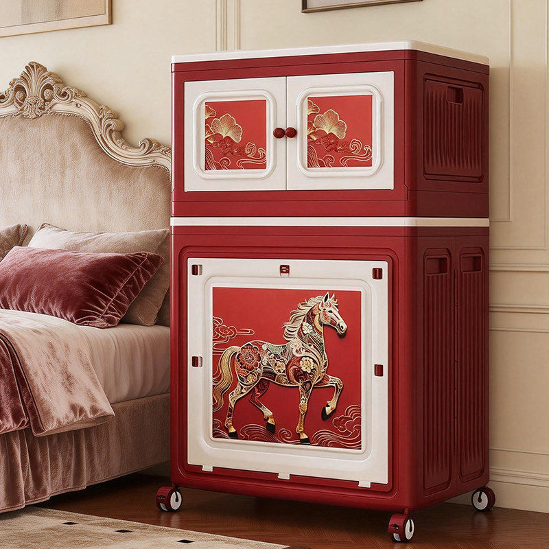 衣服收纳柜子置物柜家用免安装多层婴儿衣物储物柜卧室被子收纳箱