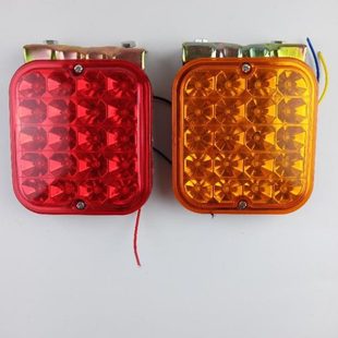 后LED半行车农用车雾灯方形超亮后灯工程车货车24v警示灯防水挂车