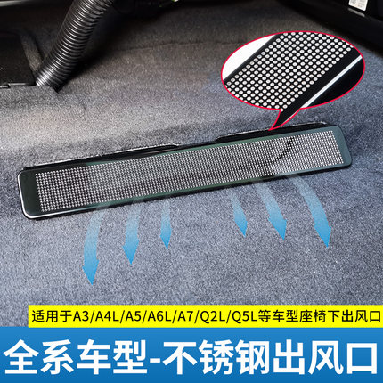适用奥迪A4LQ5LA5LA3LA6LQ7Q3A8后排座椅下空调出风口保护罩改装