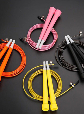 钢丝跳绳可调节成人竞速健身减肥运动儿童体育中考专用考试训练绳