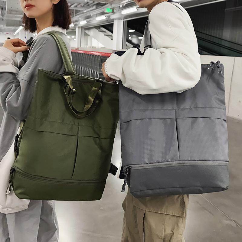 潮酷大容量工装托特包个性时尚多用途学生书包韩版休闲背包旅行包