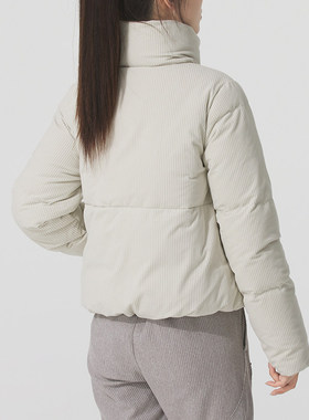 UA/安德玛羽绒服女Limitless热冬系列女装灯芯绒立领保暖夹克外套