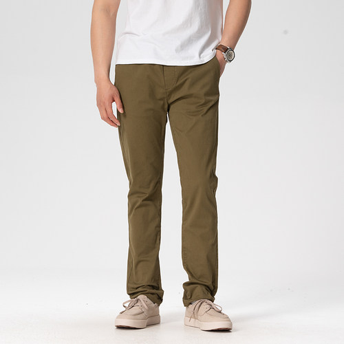 Timberland添柏岚春季男装长裤休闲裤卡其通勤弹力修身裤子A2A49