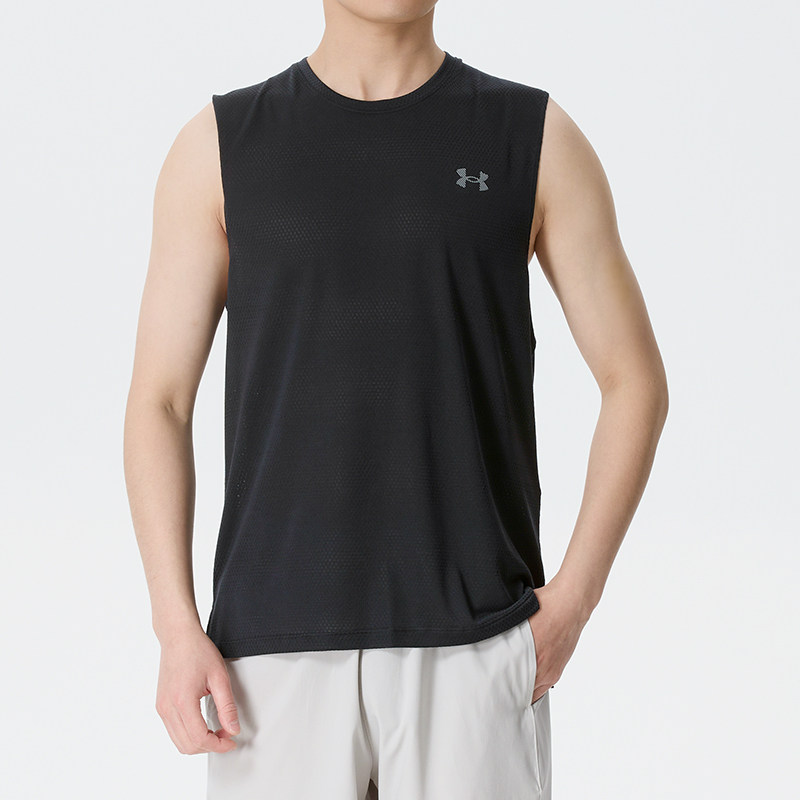 安德玛运动背心男装 2026新款夏季运动服跑步健身训练透气无袖T恤