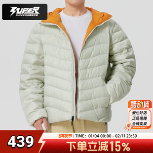 HOKA官方正品户外连帽羽绒服男轻盈保暖DWR防水700蓬羽绒夹克外套