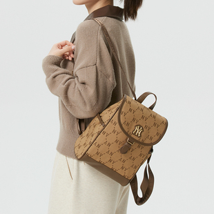 MLB 儿童双肩背包新款钻石老花男女通用便携小巧休闲包小学生书包