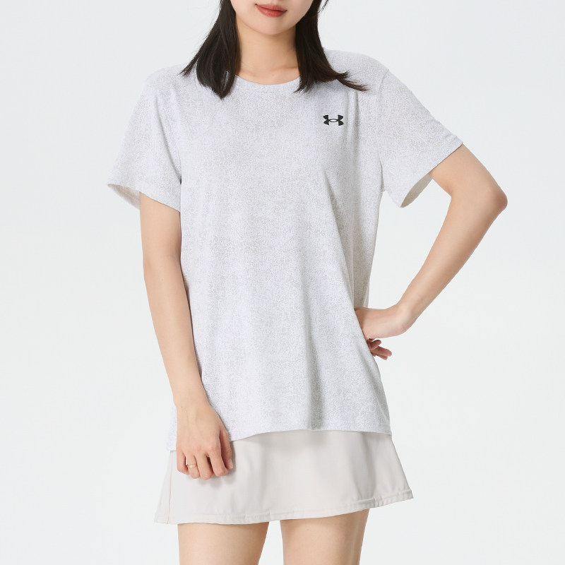 安德玛短袖T恤女2026夏季新款跑步训练健身运动服半袖上衣6012302