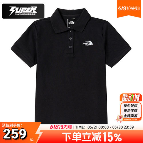TheNorthFace北面正品女装POLO衫 2026夏季翻领透气短袖T恤运动服