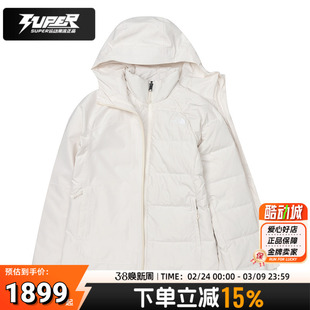 北面正品冲锋衣女装春季新款鹅绒内胆三合一防风防水保暖夹克外套