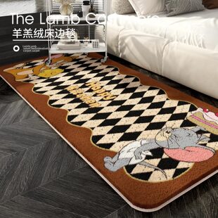 猫和老鼠可爱卡通卧室地毯床边地垫客厅垫飘窗垫加厚保暖羊绒脚垫