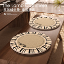 羊羔毛圆形坐垫圆垫圆凳软垫加厚家用简约毛绒椅垫蒲团地面坐垫子