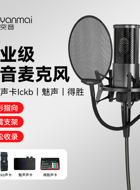 声卡专用麦克风专业级收音悬臂话筒适用得胜Ickb魅声直播唱歌录音
