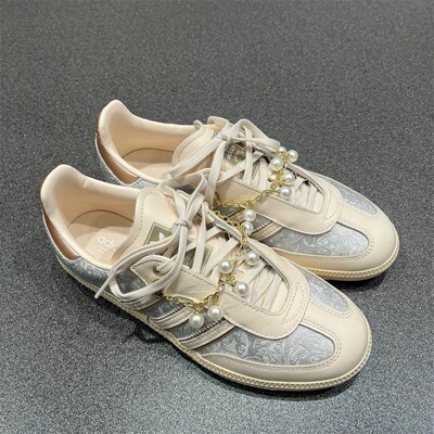 阿迪达斯三叶草男女鞋2025夏季新款低帮百搭休闲德训鞋板鞋JQ2616