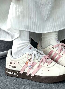 【球鞋定制】Adidas阿迪达斯男女鞋子 猫咪物语 潮流百搭低帮板鞋