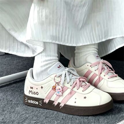 【球鞋定制】Adidas阿迪达斯男女鞋子 猫咪物语 潮流百搭低帮板鞋